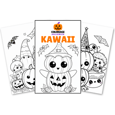 coloriage halloween kawaii